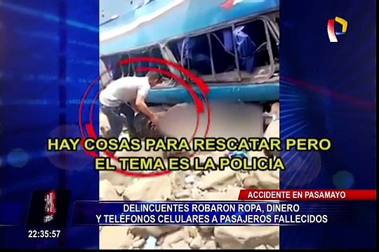Pasamayo: detienen a sujeto que intentó robar pertenencias de los pasajeros fallecidos