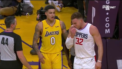 Kuzma apologizes To Blake Griffin After a Hard Foul