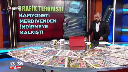Kamyoneti merdivenden indirmeye kalkıştı