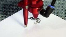 Watch Affordable Laser Cutter Machine Cut Paper (no burn) - Boss Laser