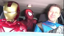 Superheroes Dancing in a Car - SPIDER-MAN & IRON MAN & CAPTAIN AMERICA - TheSeanWardShow | Superheroes | Spiderman | Superman | Frozen Elsa | Joker