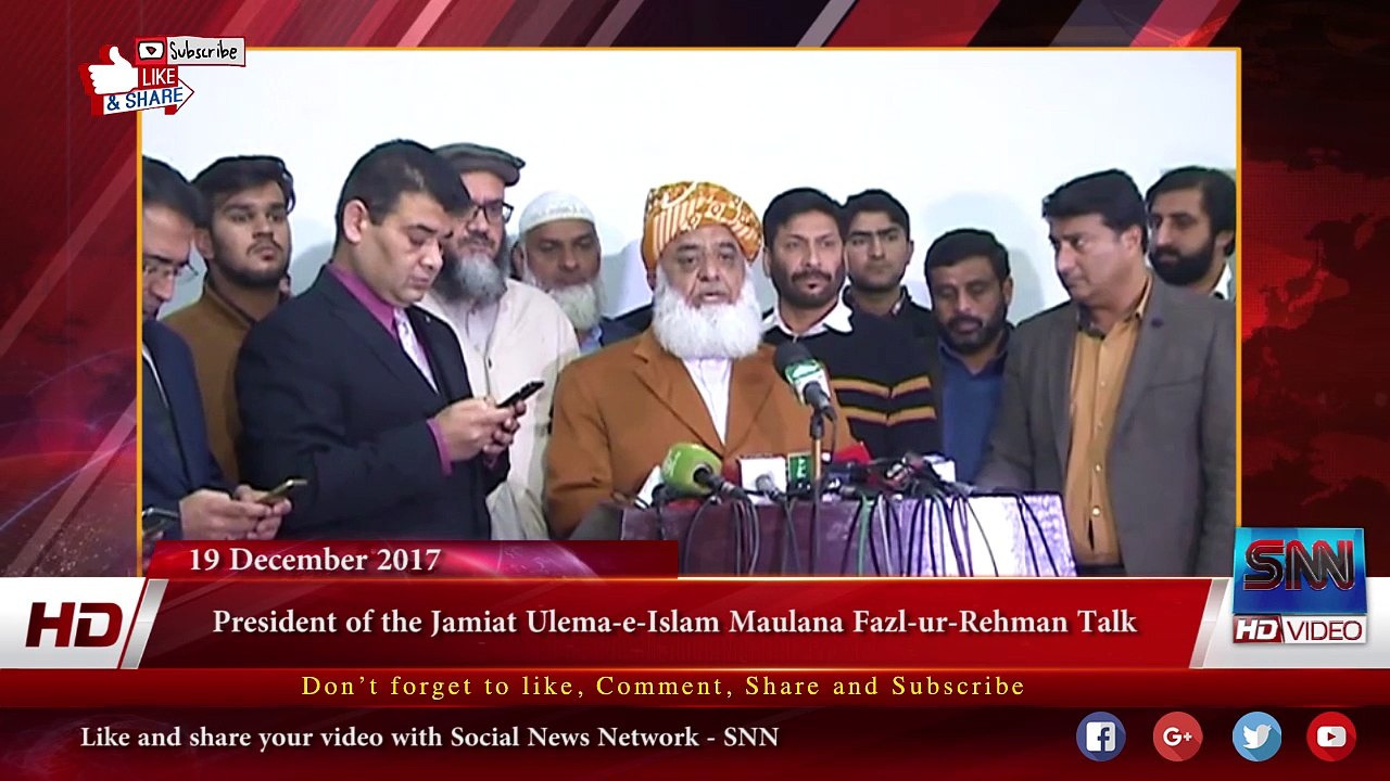 President of the Jamiat Ulema-e-Islam Maulana Fazl-ur-Rehman Talk