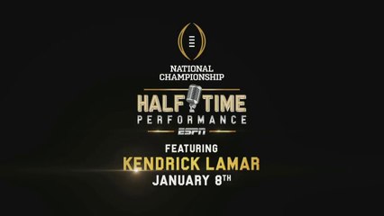 ESPN Presents Kendrick Lamar Live @ NCAA "College Football Playoff" National Championship Halftime Performance, Mercedes-Benz Stadium, Atlanta, GA, 01-08-2018