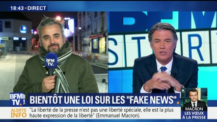 Vœux à la presse: "Emmanuel Macron a fait un peu la leçon", Alexis Corbière