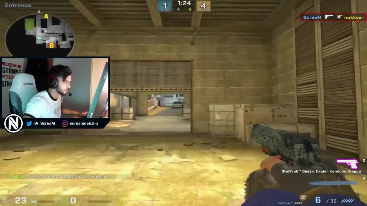 When Human Headshot Machine ScreaM has a 1v5