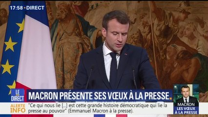 Emmanuel Macron: "La liberté de la presse est malmenée jusqu'en Europe"