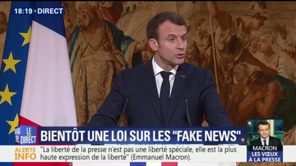 Voeux à la presse : Macron propose "un système de fondation entre actionnaires et rédactions"