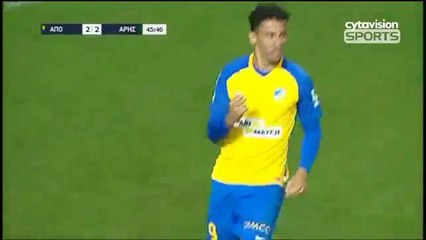 3-2 Igor de Camargo Goal - APOEL vs Aris  -  03.01.2018