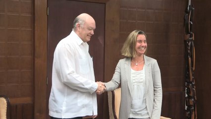 Mogherini inicia su visita oficial a Cuba para reforzar la relación