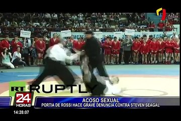 Portia de Rossi denuncia a Steven Seagal por acoso sexual