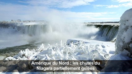 Les chutes du Niagara partiellement gelées