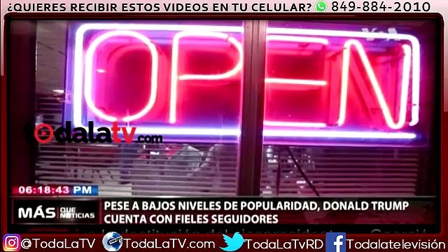 Pese a bajos niveles de popularidad, Donald Trump cuenta con fieles seguidores-Más Que Noticias-Video
