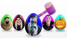 HALLOWEEN Surprise Eggs and Learn colors! Monsters Witch and Mu