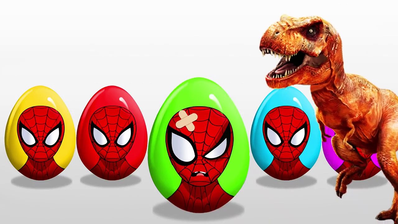 SURPRISE EGGS! LEARN COLORS! SPIDERMAN! Kin