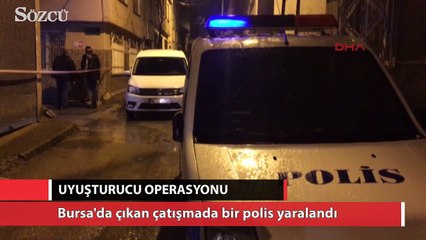 下载视频: Bursa'da uyuşturucu operasyonunda çatışma çıktı: 1 polis yaralı