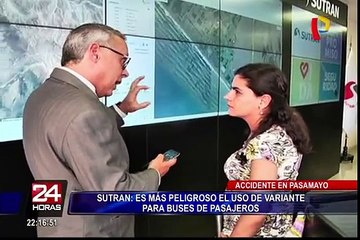 Accidente en Pasamayo: Sutran señaló que es más peligroso el uso de variante para buses