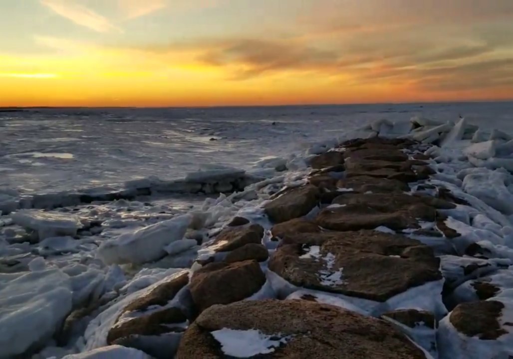 Video Shows Cape Cod Bay Frozen Over as Nor'easter Hits Eastern United States