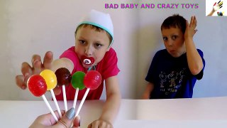 Bad Baby with Tantrum and Crying for Lollipo