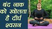 Yoga Pranayama for Blocked nose |बंद नाक को खोलता हैं दीर्घ श्वसन| Boldsky