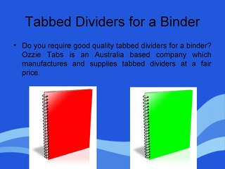 Custom Tabbed Dividers for a Binder - Ricklea