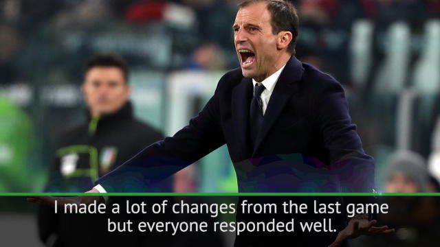 Allegri delighted by Coppa progression