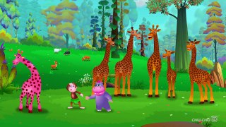 Finger Family Giraffe _ ChuChu TV Animal Finger Family Nursery Rhymes Songs For
