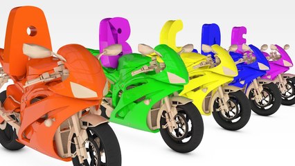 Learn Color ABC Song ,Animals Motorcycle W Cartoon Nursery Rhymes for Kids EP 1