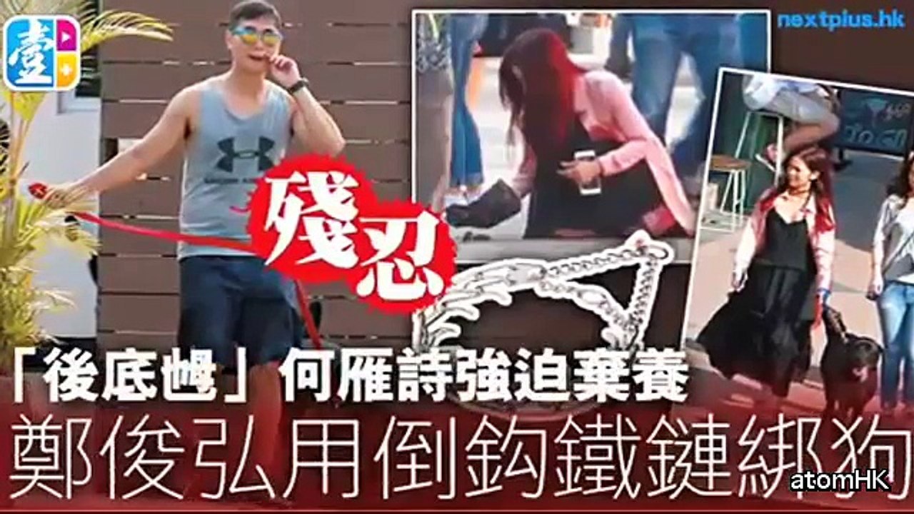 【狗男女】何雁詩強迫棄養 鄭俊弘用倒鈎狼牙鐵鏈綁狗 為氹女友將愛犬送走