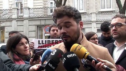 El portaveu adjunt d'ERC al Congrés, Gabriel Rufián, diu que Junqueras ha de ser president si Puigdemont no torna