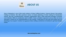 Gypsum False Ceiling Contractors based in Kolkata - Decor Enterprise
