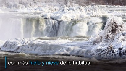Frío polar congeló parcialmente cataratas del Niágara