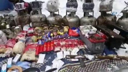 Erzincan'da Teröristlere Ait 2 Adet Sığınak ve 4 Depo İmha Edildi