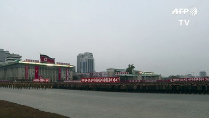 Mass rally in Pyongyang in support of Kim's New Year message