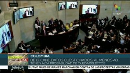 Cuestiona organismo civil a 61 candidatos al congreso colombiano