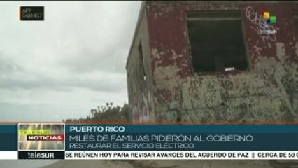 Puertorriqueños exigen al gobierno restablezca servicio eléctrico