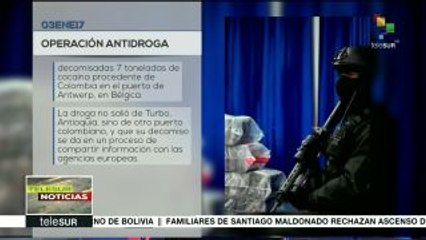 Decomisan 7 toneladas de cocaína en Bélgica procedentes de Colombia