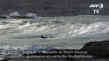 French surfers ride Eleanor's Mediterranean waves