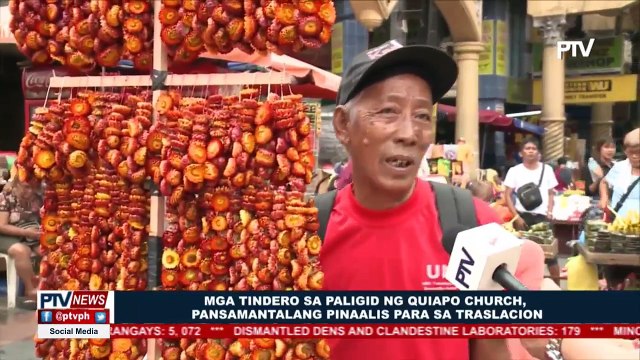 Mga tindero sa paligid ng Quiapo Church, pansamantalang pinaalis para sa Traslacion #Traslacion2018
