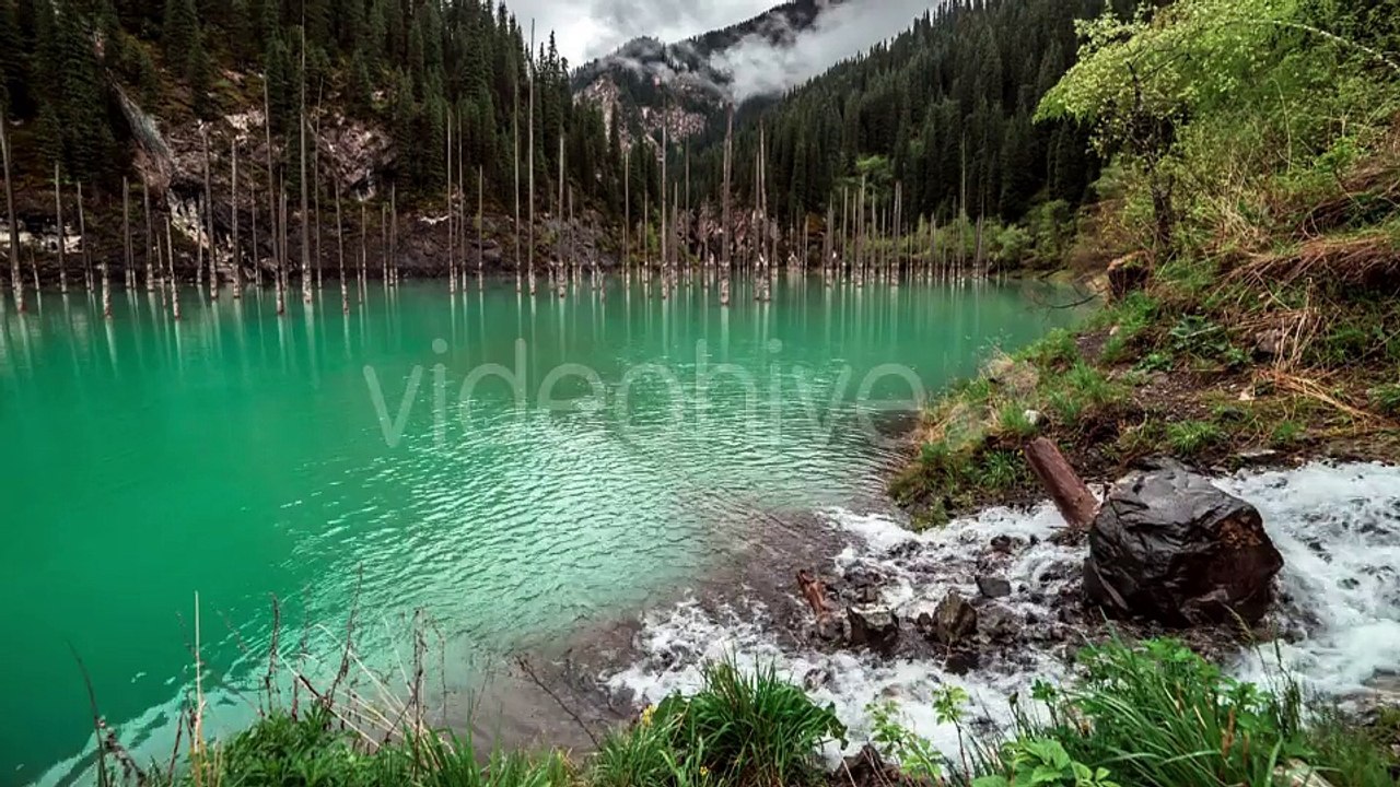 - Mountain River In The Lake Kaindy In Tyan-Shan Mountains. by Timelapse4K