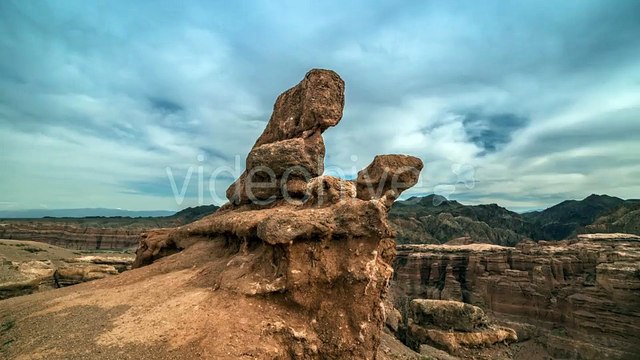 Charyn Grand Canyon At Cloudy Sky In Kazakhstan by Timelapse4K - Hive