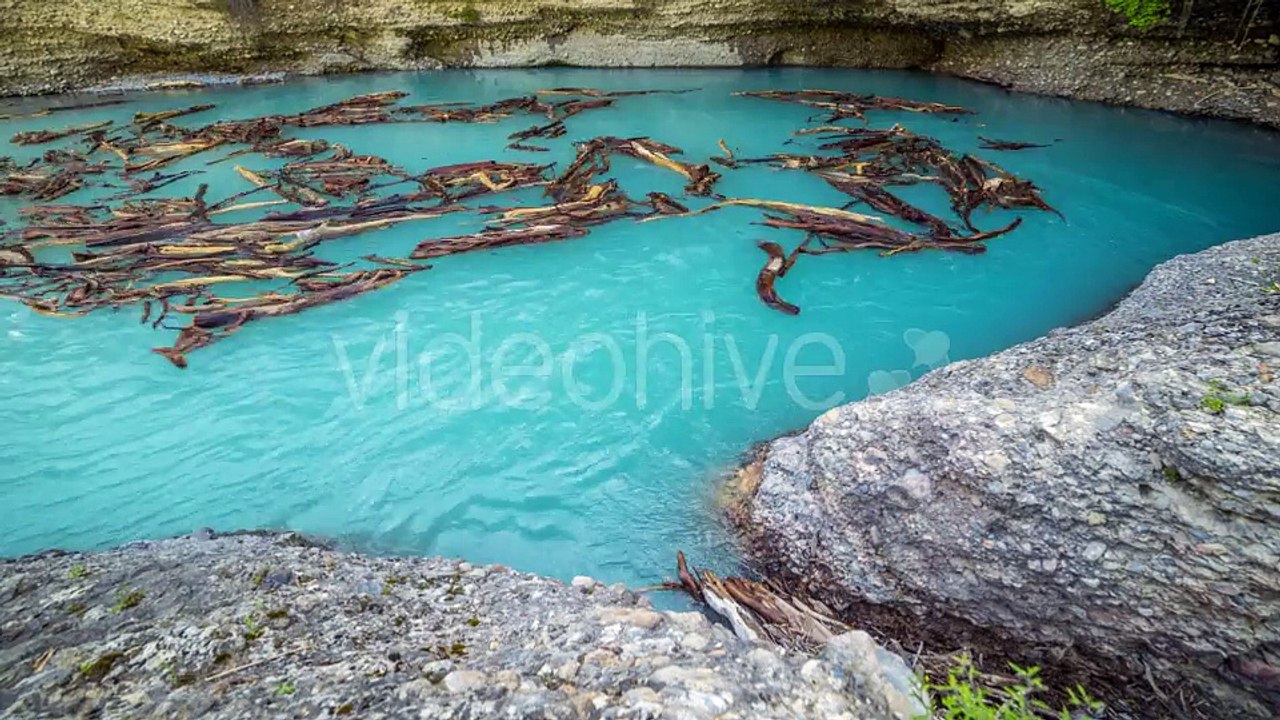 Snag Circling In Blue Creek Canyon Aksu, Kazakhstan by Timelapse4K
