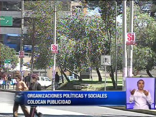 Organizaciones políticas y sociales colocan publicidad