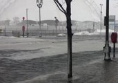 Storm Surge Floods Boston Seaport During Nor'easter