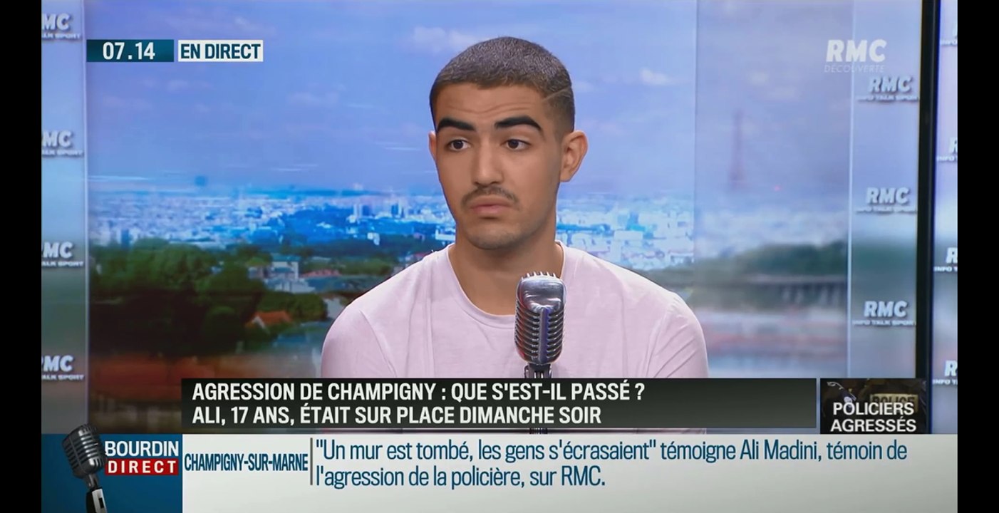 Ali, qui a aidé la policière de Champigny, s’en prend aux policiers.
