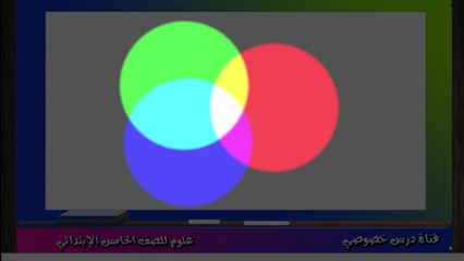 العلوم للصف الخامس الإبتدائي التيرم الأول { 05 } الرؤية من خلال الأجسام الملونة وخلط الأضواء