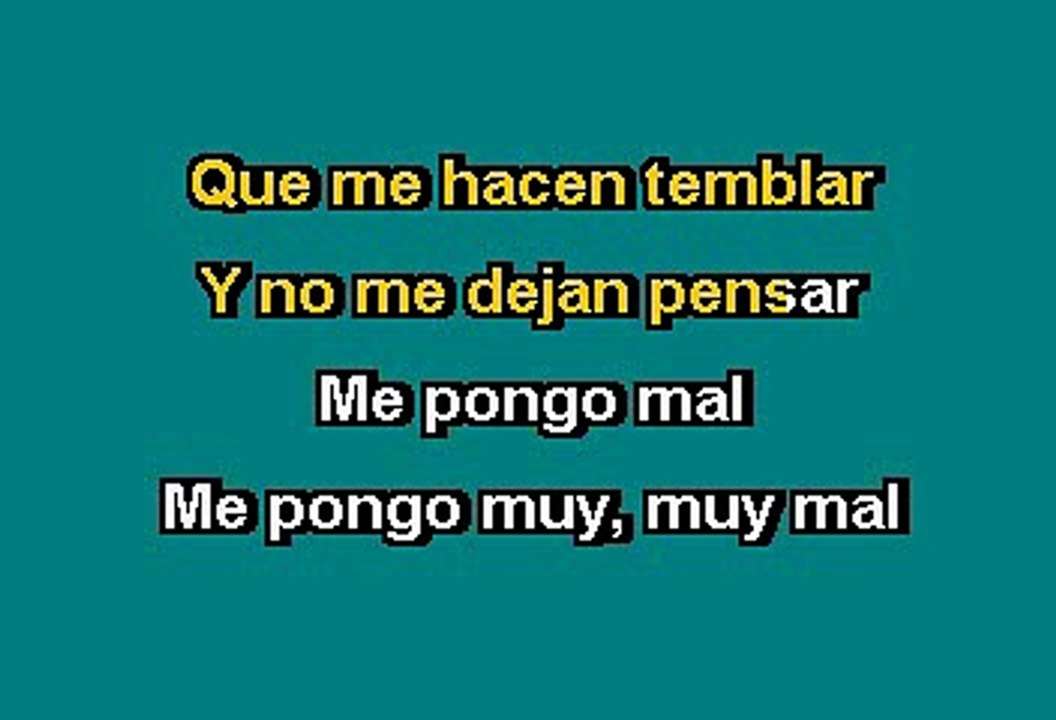 Timbiriche - Me pongo mal (Karaoke)