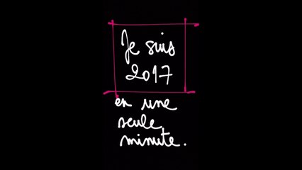 Je suis 2017 en une seule minute.