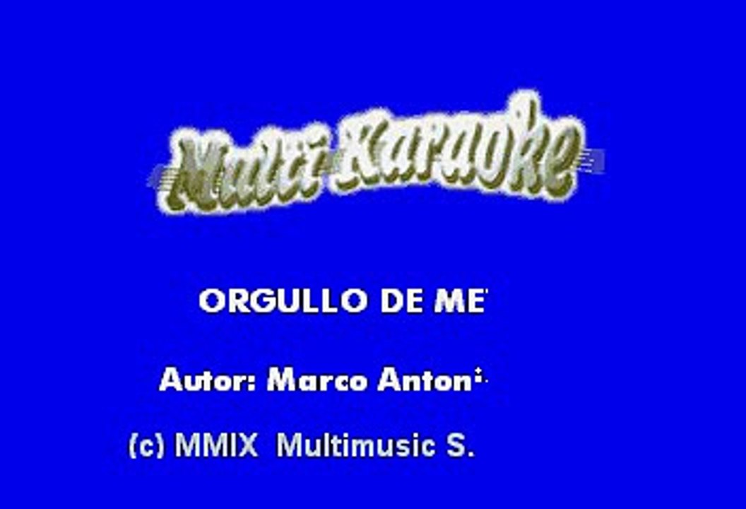 Marco Antonio Solis - Orgullo mental (Karaoke)