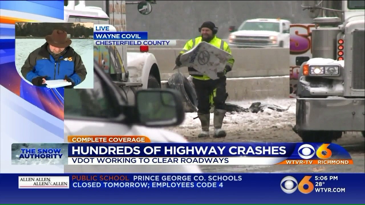 Virginia Troopers Respond to More Than 900 Crashes Amid Winter Storm