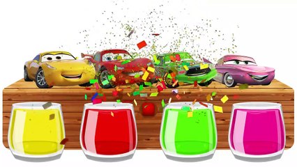 Disney Cars 3 Mcqueen Bathing Colors FUNNY Learn Colors With cars 3 Mcqueen Finger Fam